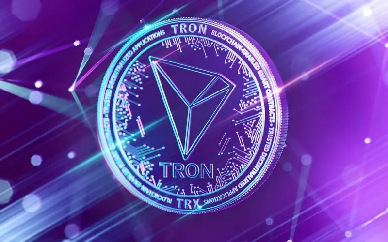 Tron coin digital background