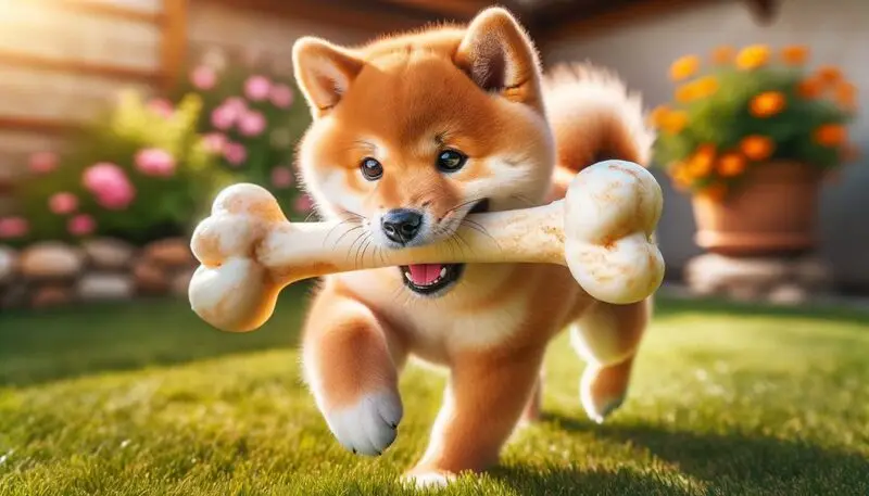 SHiba iNu holding treat