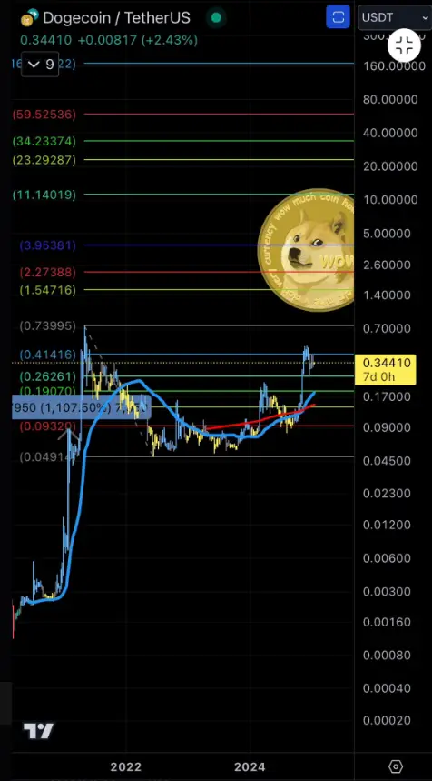 Dogecoin 2025 chart pattern