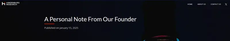 Note from founder