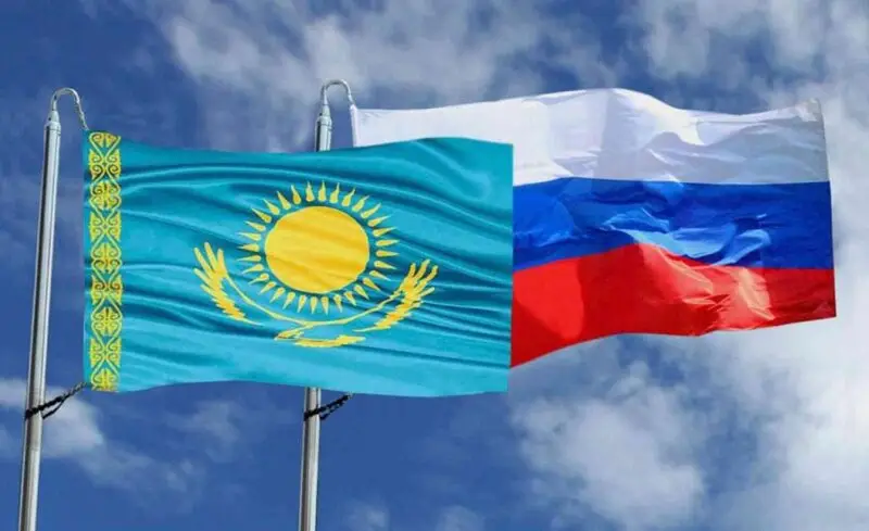 kazakhstan russia flags