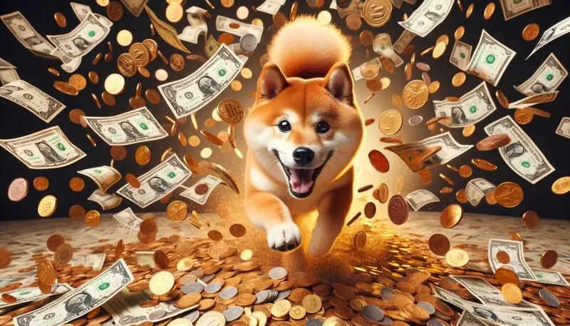 shiba inu running money