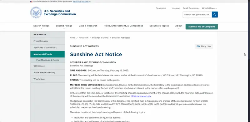 sunshine act