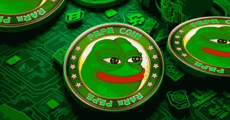 pepe coin green background