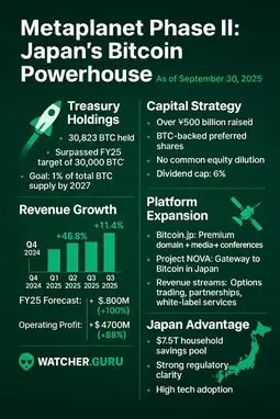 Metaplanet Phase II strategy overview - Bitcoin holdings, revenue growth, and expansion plans