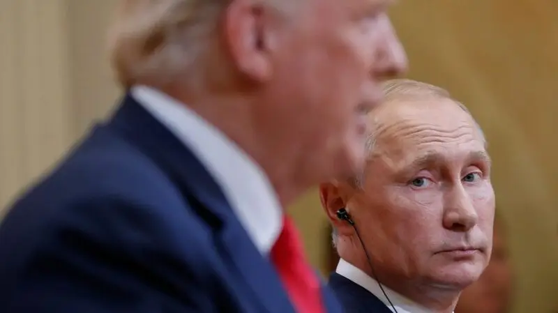 Putin looking at trump