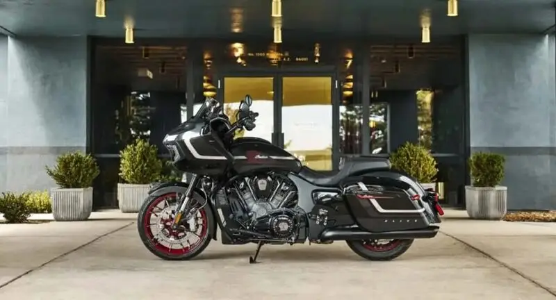 Indian Motorcycle cruiser model outside dealership