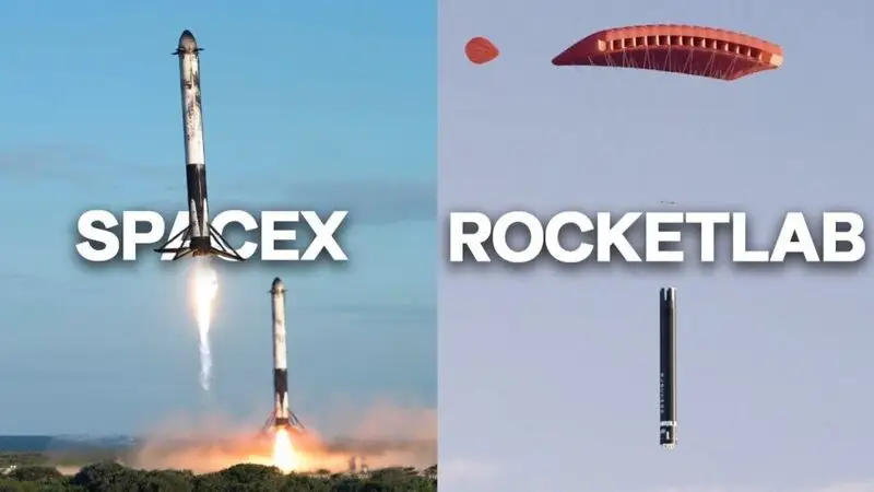 SpaceX and Rocket Lab side-by-side comparison showing rocket technologies