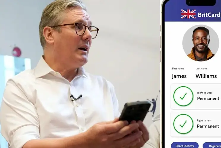 Keir Starmer announcing digital ID policy