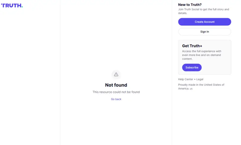 Trump's deleted Truth Social post responding to the controversy