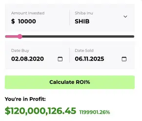 SHIB ROI calculator